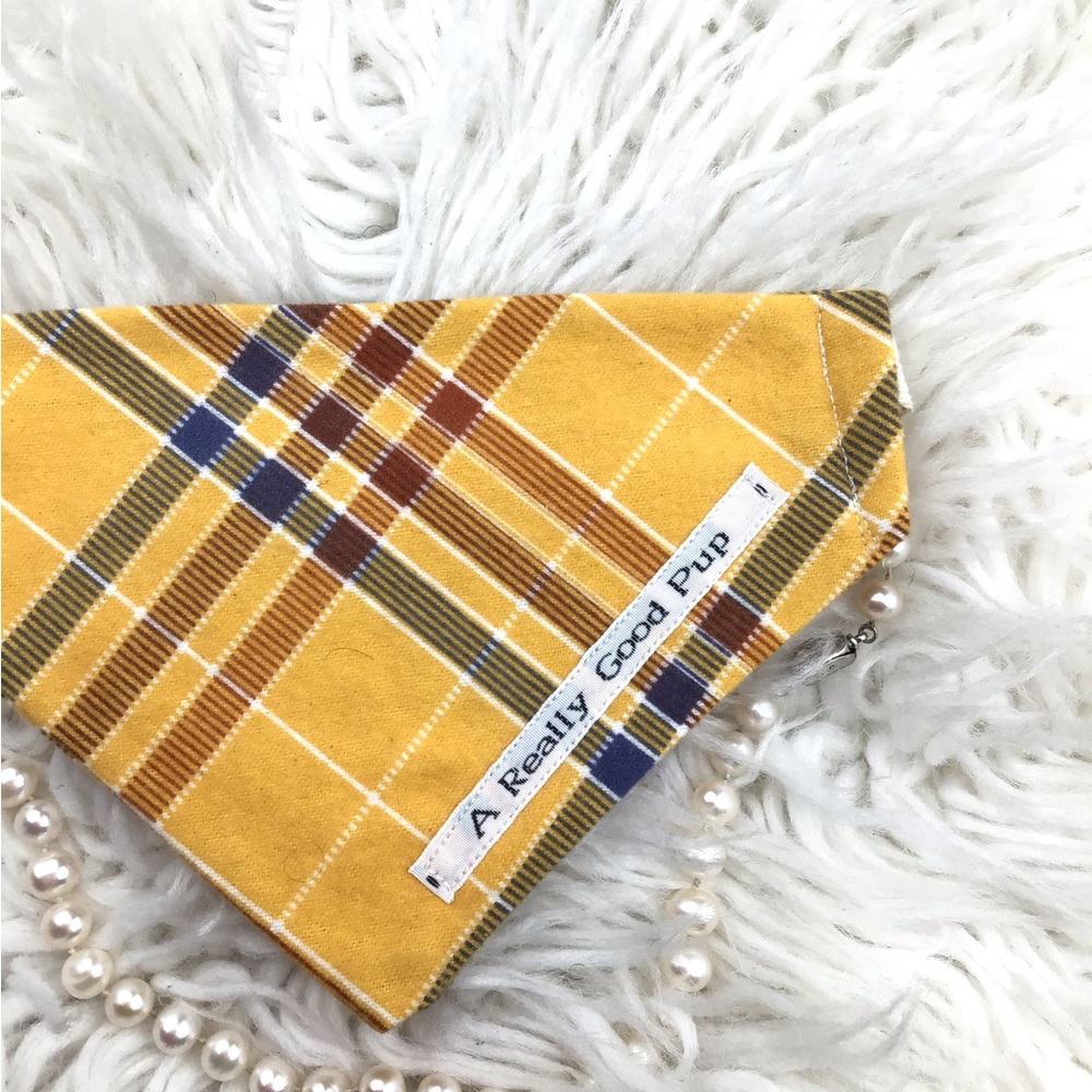 🐶 4 for $16 Dog Bandana ( GOLDEN PLAID )